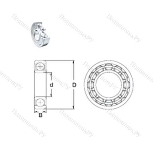 Подшипник шариковый радиальный 6006-2Z от производителя  ZEN