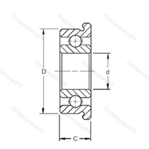 Подшипник шариковый радиальный SF 63800
