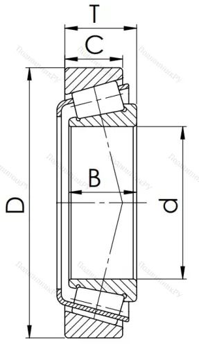 Конический роликовый подшипник 27305 (31305) в Череповце
