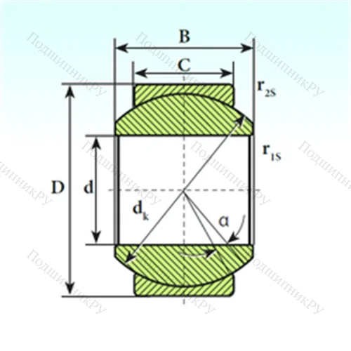 Подшипник скольжения сферический GE 6 SP