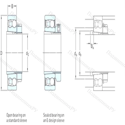 Подшипник шариковый радиальный самоцентрирующийся 1311EKTN 9+H 311 от производителя  SKF