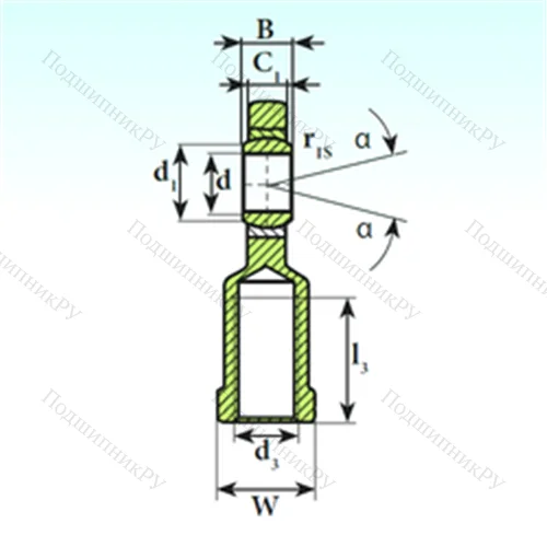 Подшипник скольжения сферический SI 30 C от производителя  ISB