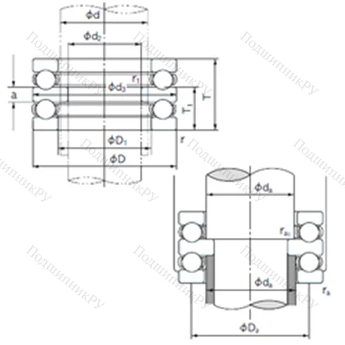 Подшипник шариковый упорный 52326