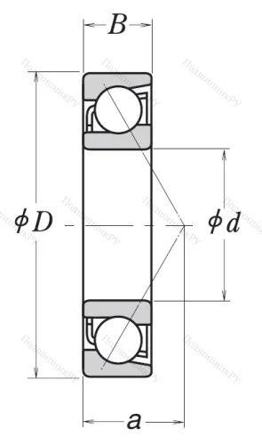 Однорядный шариковый подшипник 7302 BW от производителя  NSK