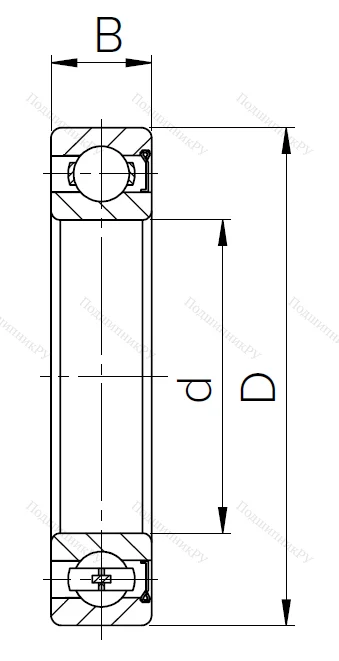 Шариковый однорядный подшипник 60104 (6004 Z) в Череповце