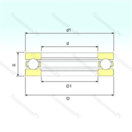Подшипник шариковый упорный 51252 M