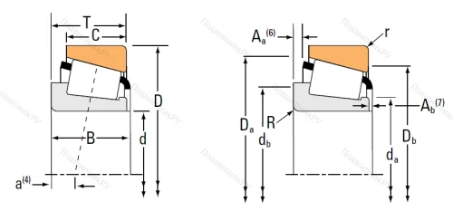 Конический роликовый подшипник 33207 от производителя  TIMKEN