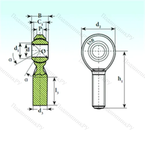 Подшипник скольжения сферический TSM.R 14.1