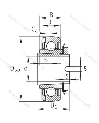 Корпусный подшипник GSH 25 2RSR B в Череповце