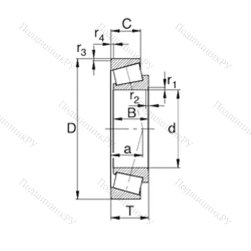Подшипник роликовый радиально-упорный 33205J