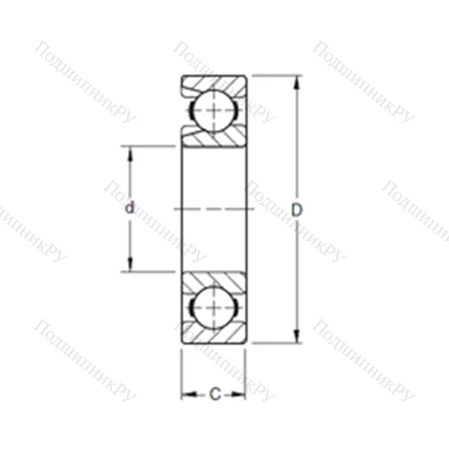 Подшипник шариковый радиальный 340W от производителя  TIMKEN Подшипник шариковый радиальный 340W от производителя  TIMKEN