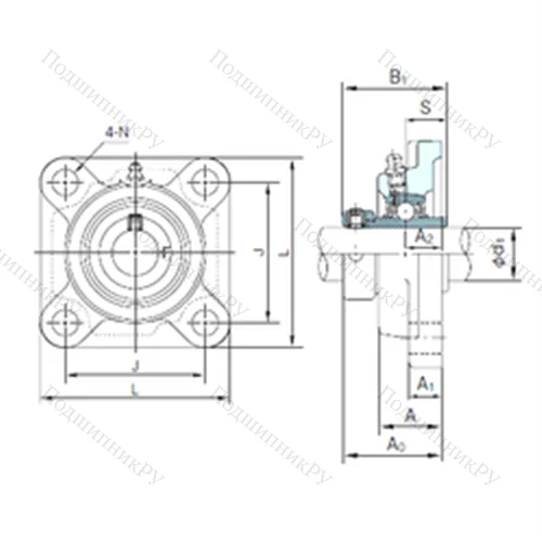 Подшипниковый узел шариковый радиальный UGF 210