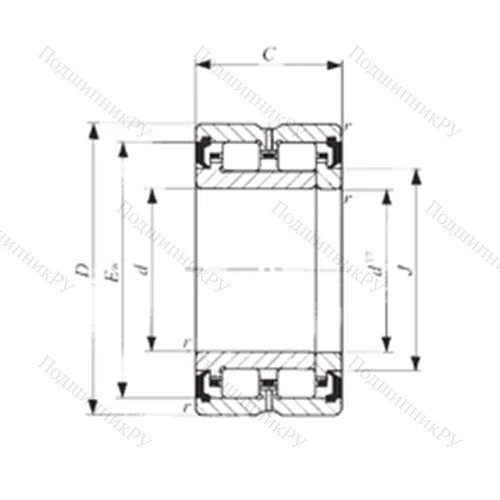 Подшипник роликовый радиальный TRU 355630UU