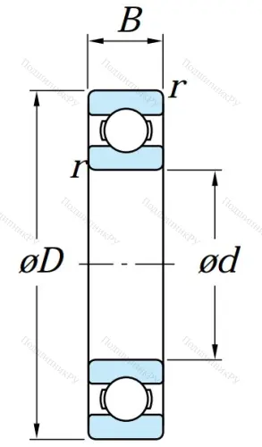 Однорядный шариковый подшипник 6017 C 3 от производителя  KOYO