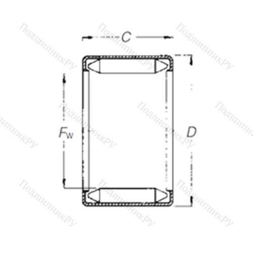 Подшипник игольчатый радиальный DL 50 12