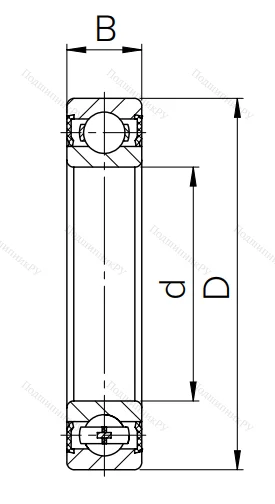 Шариковый однорядный подшипник 180104 (6004 2RS) в Череповце