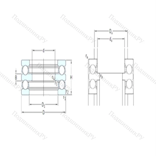 Подшипник шариковый упорный 52216 от производителя  SKF