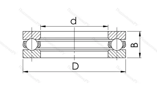 Упорный шариковый подшипник 8207 (51207) в Череповце Упорный шариковый подшипник 8207 (51207) в Череповце