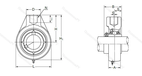 Подшипниковый узел UCHA 208 (UCHB 208) в Череповце