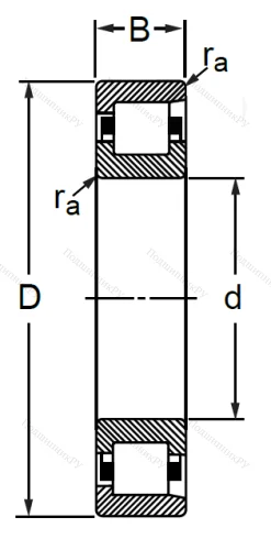 Цилиндрический роликовый подшипник NF 312 (12312) в Череповце