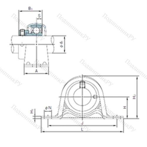 Подшипниковый узел шариковый радиальный UCFX 09