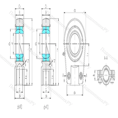 Подшипник скольжения сферический SIR 20ES от производителя  LS