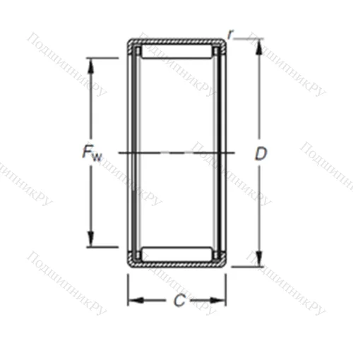 Подшипник игольчатый радиальный HK 2220
