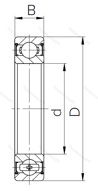 Шариковый однорядный подшипник 1000803 ZZ (61803 ZZ) в Череповце