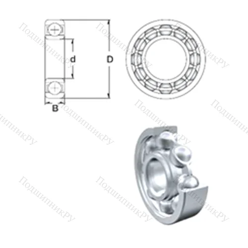 Подшипник шариковый радиальный 6205 от производителя  ZEN