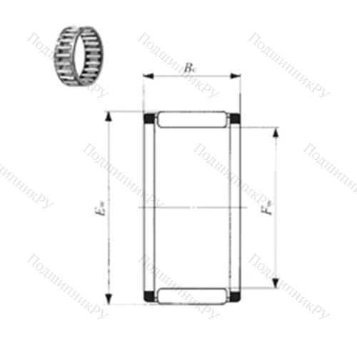 Подшипник игольчатый радиальный KT 324532 от производителя  IKO