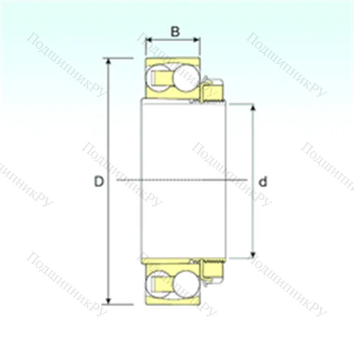 Подшипник шариковый радиальный самоцентрирующийся 1306 KTN 9+H 306 от производителя  ISB