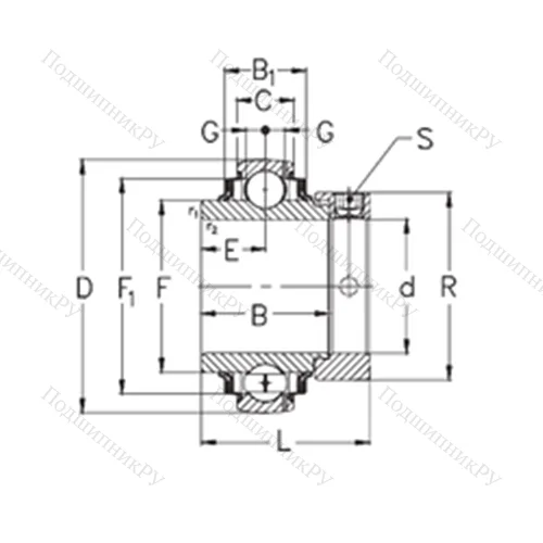 Подшипник шариковый радиальный GNE 50-KRRB