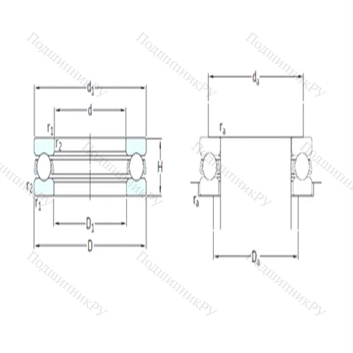 Подшипник шариковый упорный 51112 от производителя  SKF