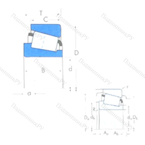 Подшипник роликовый радиально-упорный JM 720249/JM 720210 от производителя  TIMKEN