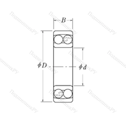 Подшипник шариковый радиальный самоцентрирующийся NLJ 3.1/4