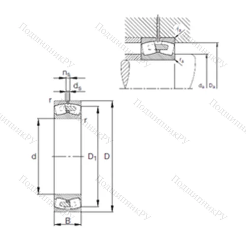 Подшипник роликовый радиальный самоцентрирующийся 24088-E 1A-MB 1