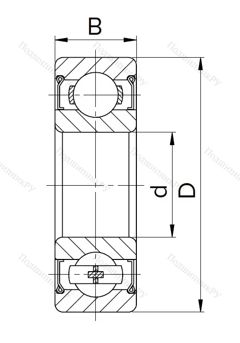 Миниатюрный шариковый подшипник 60026 (626 Z) в Череповце