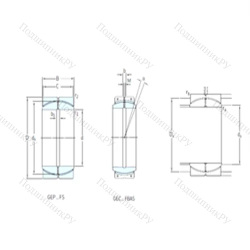 Подшипник скольжения сферический GEC 850FBAS