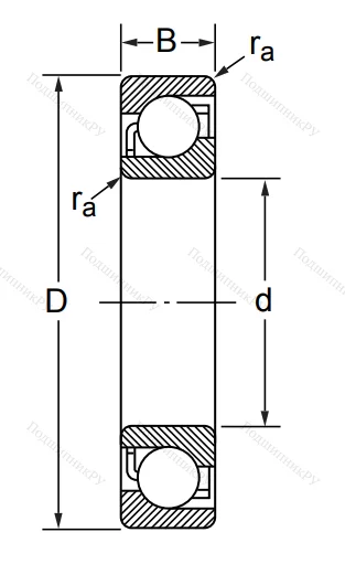 Радиально-упорный шариковый подшипник 7312 ACM/DF (346312 Л  ГОСТ) в Череповце