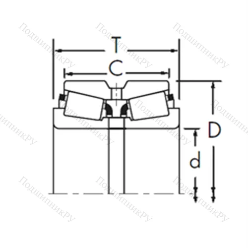 Подшипник роликовый радиально-упорный 941/932CD+X 2S-941 от производителя  TIMKEN