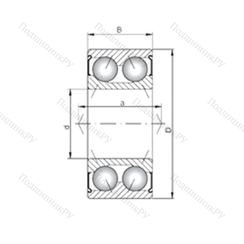 Подшипник шариковый радиально-упорный 30/8 ZZ от производителя  CX