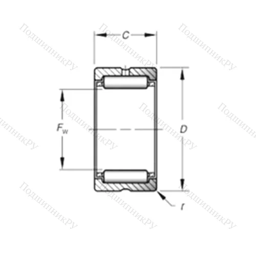 Подшипник игольчатый радиальный HJ-8811248 от производителя  TIMKEN