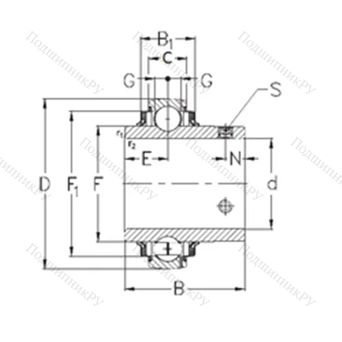 Подшипник шариковый радиальный GYE 35-KRRB