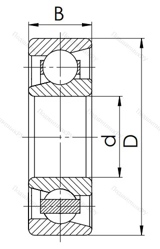 Радиально-упорный шариковый подшипник 46315 Л (7315 ACM) в Череповце