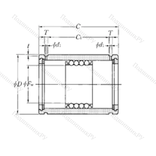 Подшипник шариковый линейный KD 6085100 от производителя  NTN