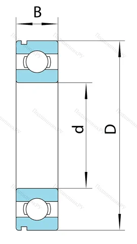 Шариковый однорядный подшипник 50316 (6316 N) в Череповце