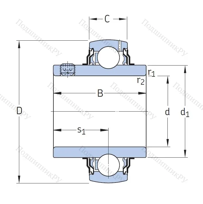 Корпусный подшипник YAR 206-2F в Череповце