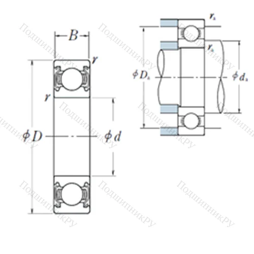 Подшипник шариковый радиальный 6332ZZS от производителя  NSK Подшипник шариковый радиальный 6332ZZS от производителя  NSK