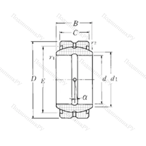 Подшипник скольжения сферический SA 1-80B