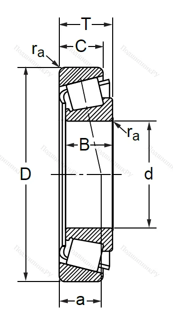 Конический роликовый подшипник 7313 (30313)